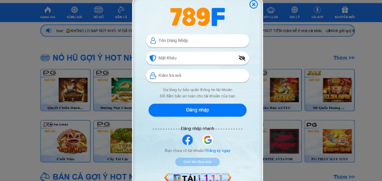 3 bước đăng nhập 789f siêu nhanh